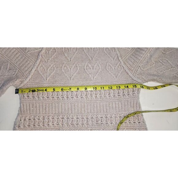 Anthropologie Sleeping on Snow Wool Angora Blend Cable Knit Sweater Sz XS - Picture 5 of 5